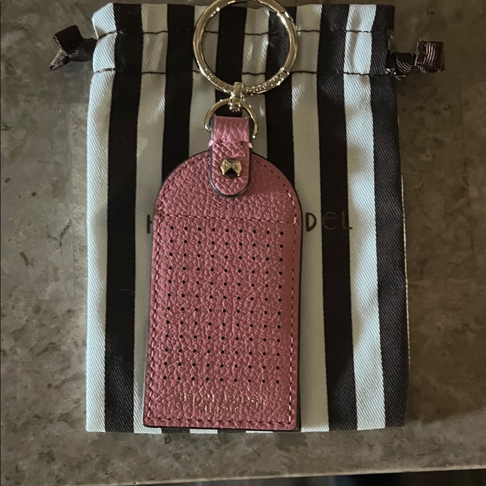 Henri Bendel Pink and Black Striped Key Holder - Picture 5 of 5